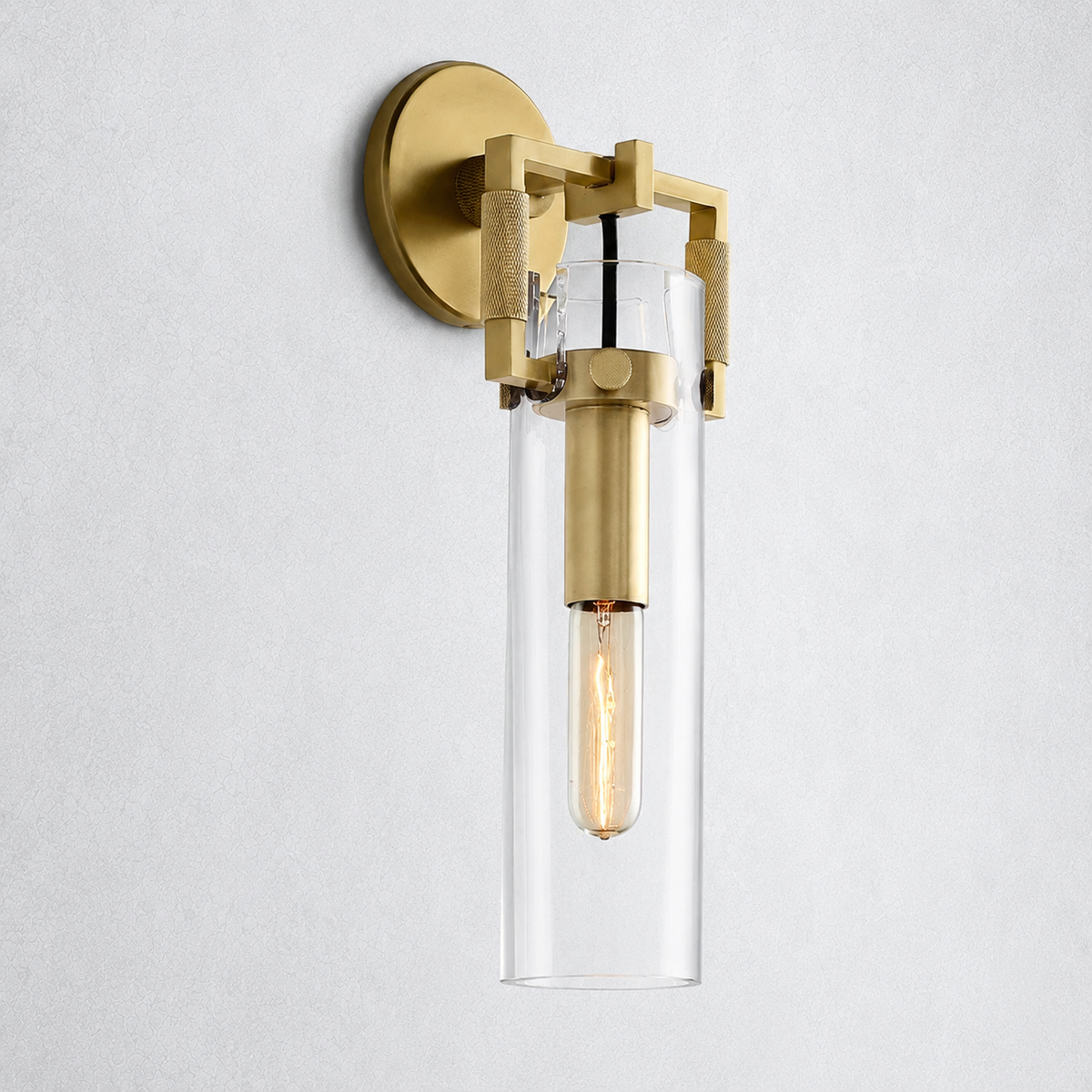 Caledon Glass Cylinder Wall Sconce 12''