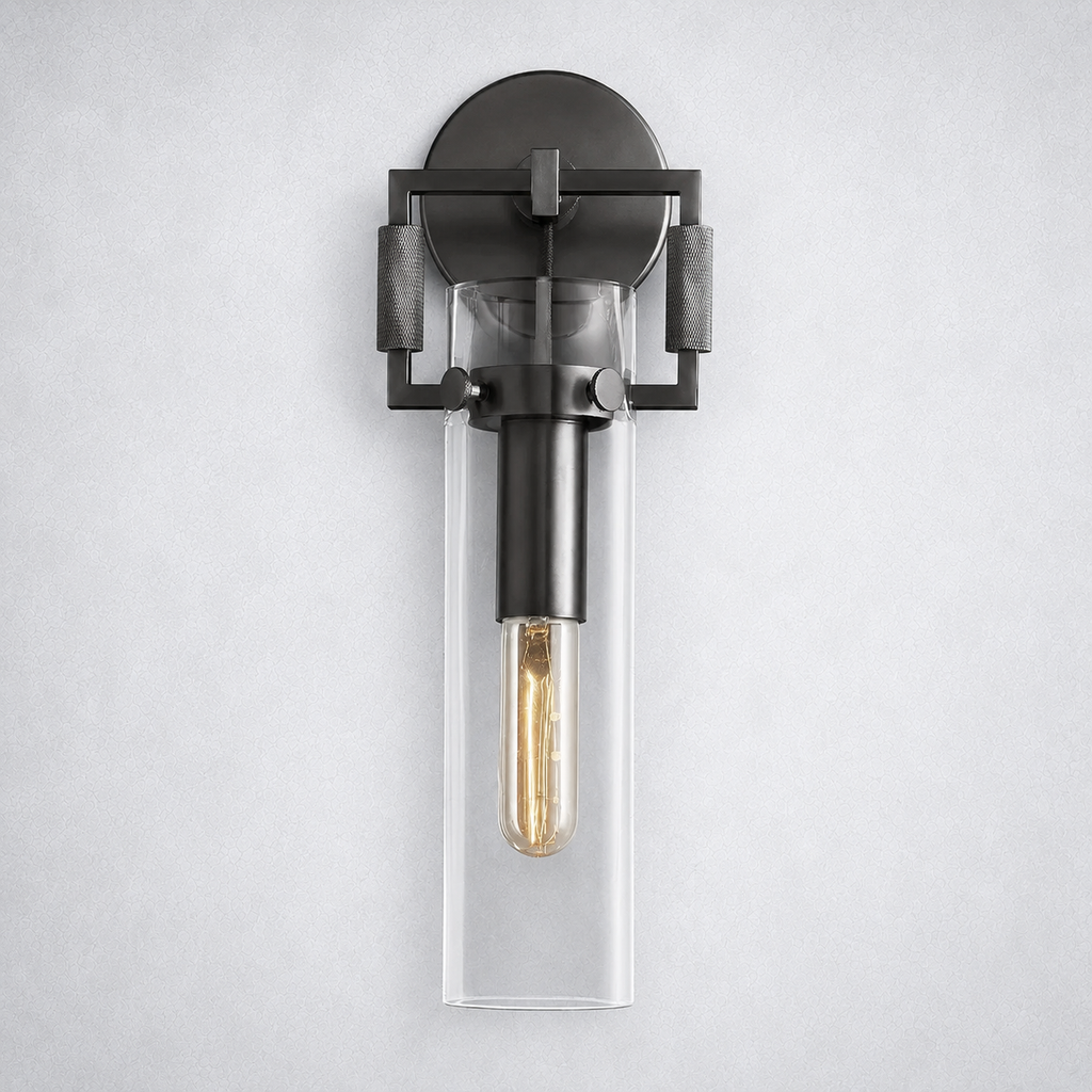 Caledon Glass Cylinder Wall Sconce 12''