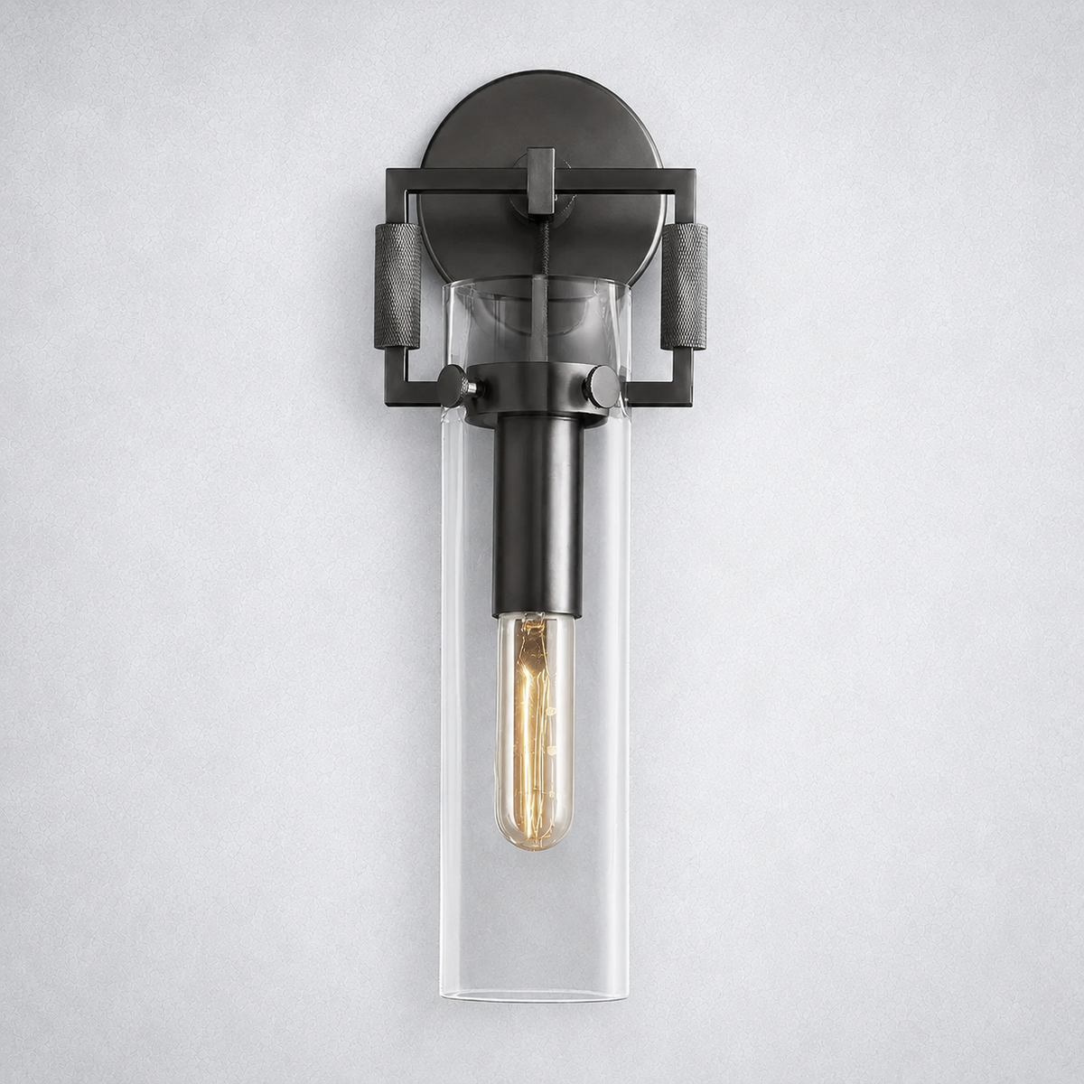 Caledon Glass Cylinder Wall Sconce 12''