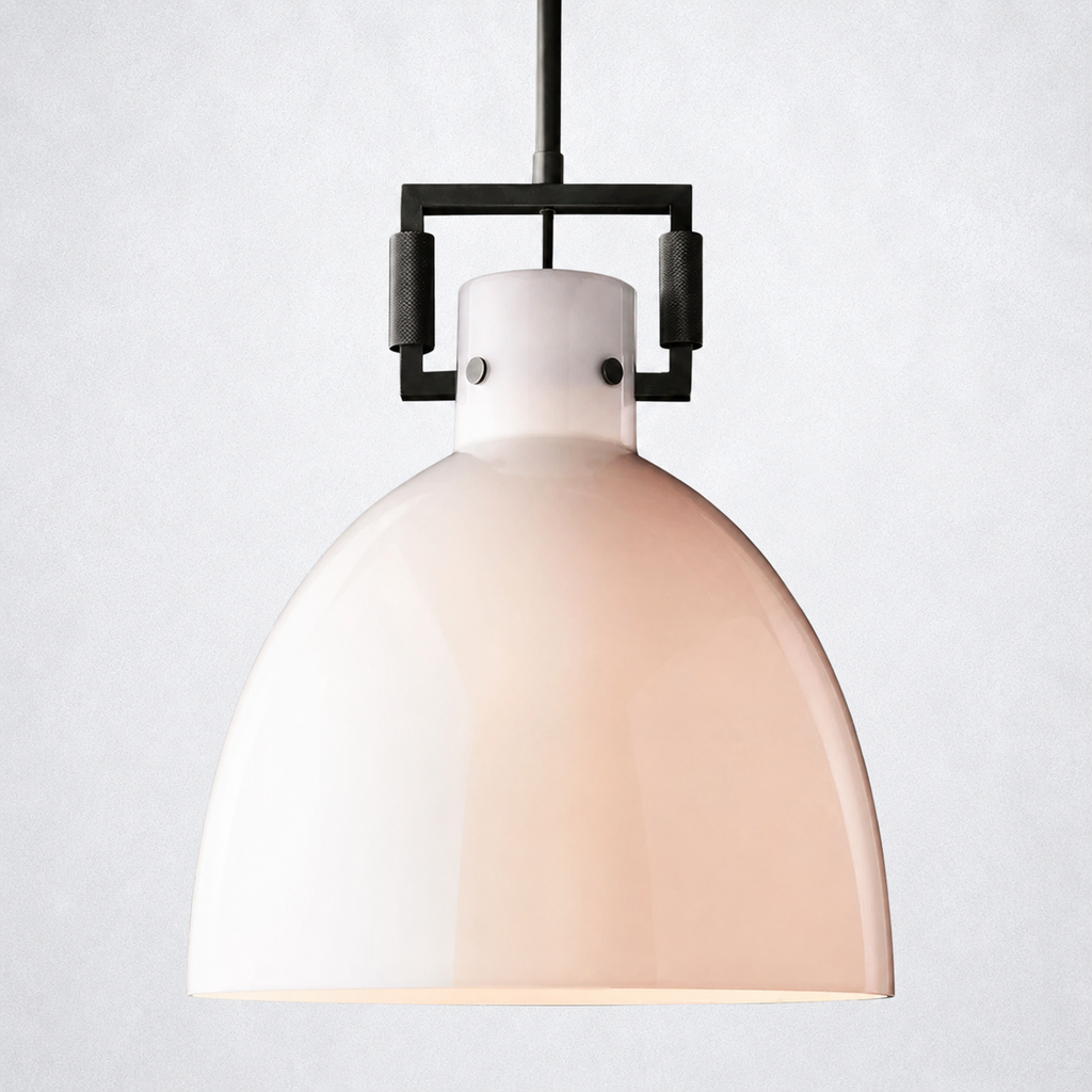 Caledon Milk Glass Cloche Island Pendant