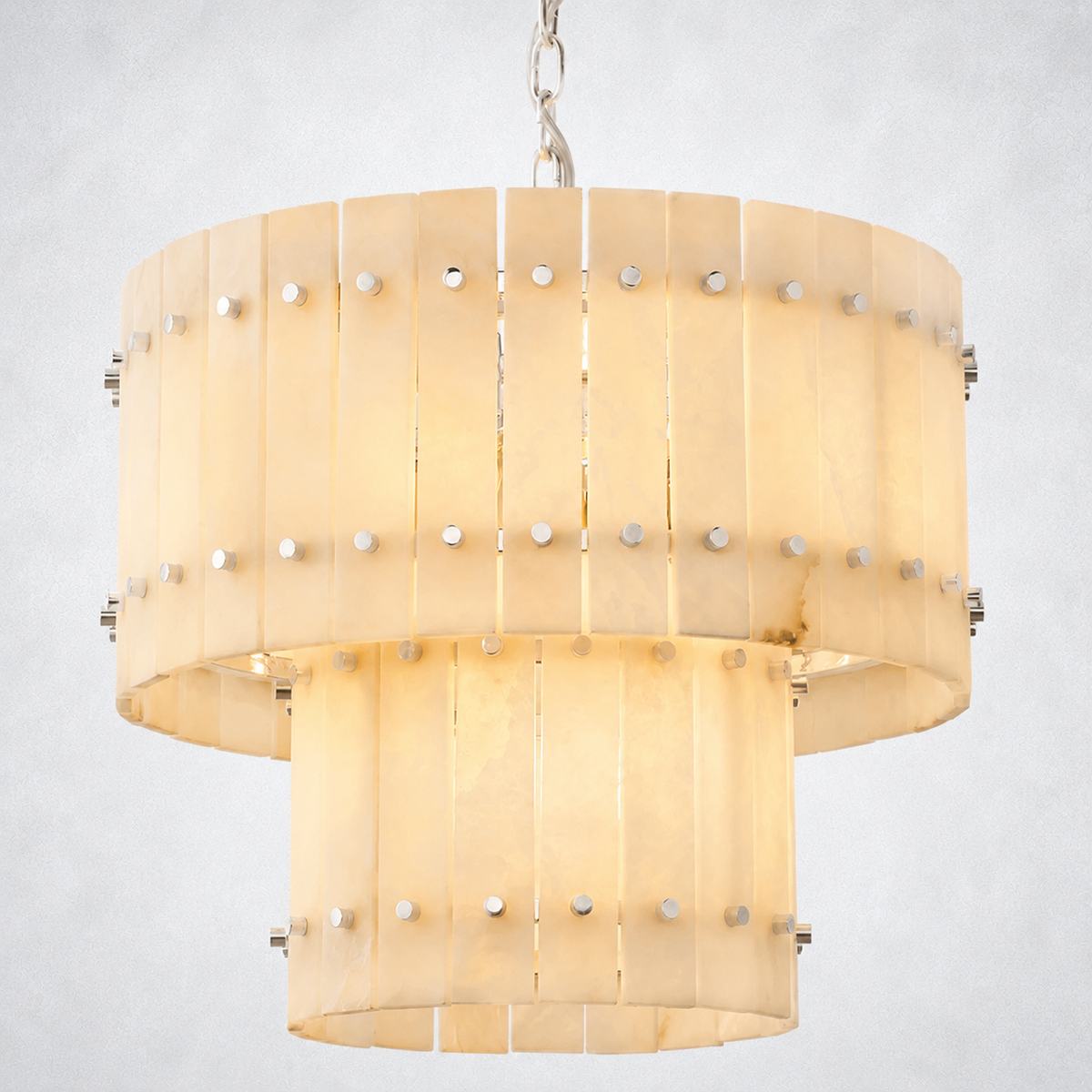 Sorella Alabaster Round Tiered Chandelier 22"