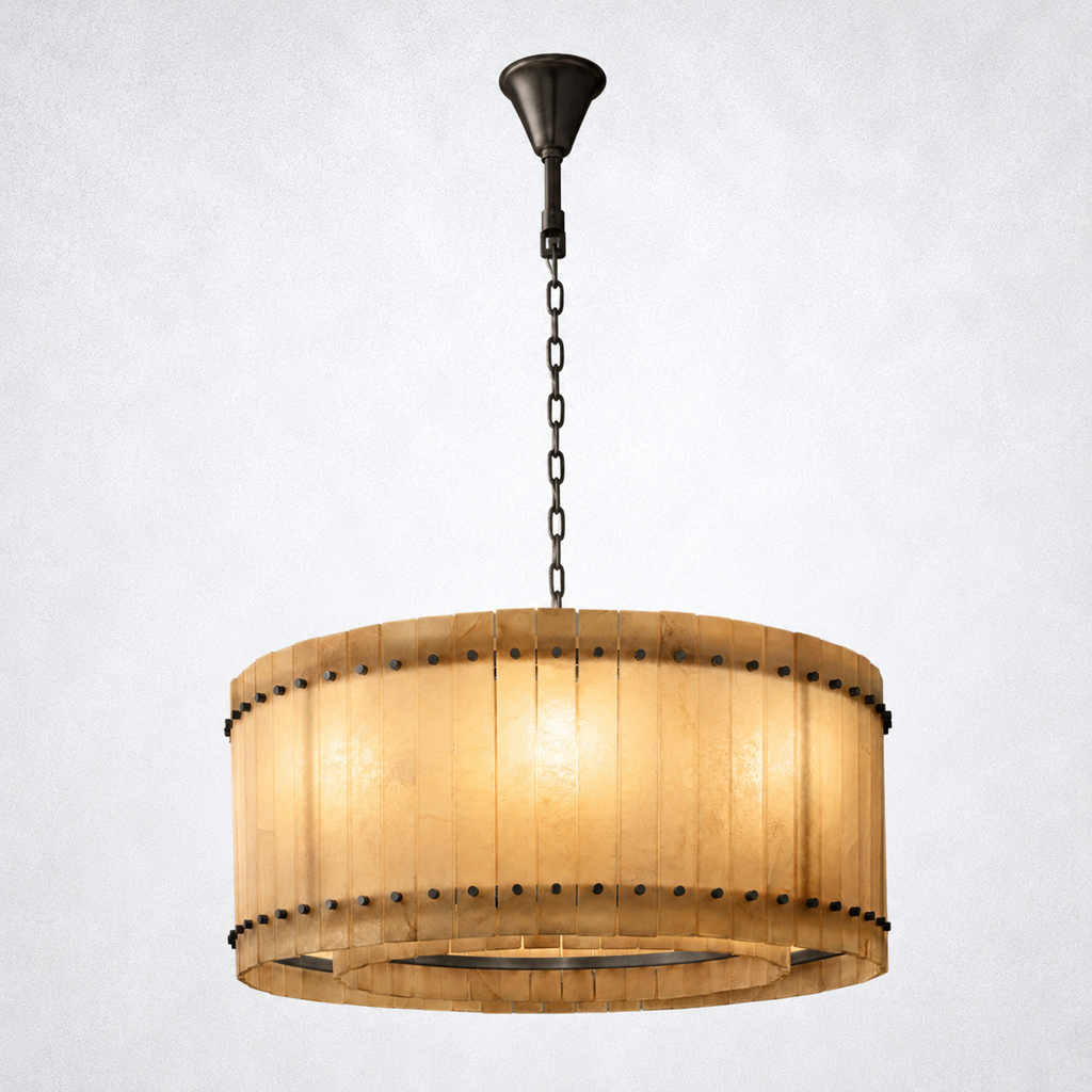 Sorella Alabaster Round Chandelier 37"