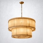 Sorella Alabaster Round Tiered Chandelier 48"