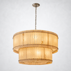 Sorella Alabaster Round Tiered Chandelier 48"
