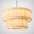 Sorella Alabaster Round Tiered Chandelier 48"