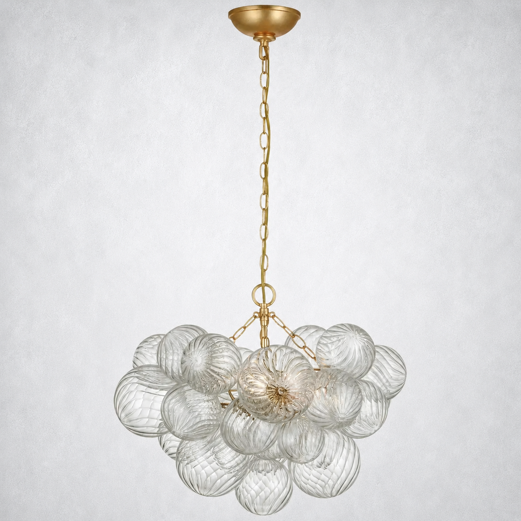 Aurum Glass  Round Chandelier 24"