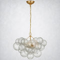 Aurum Glass  Round Chandelier 24"