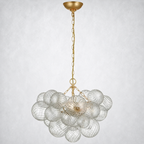 Aurum Glass  Round Chandelier 24"