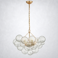 Aurum Glass  Round Chandelier 30"