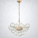 Aurum Glass  Round Chandelier 30"
