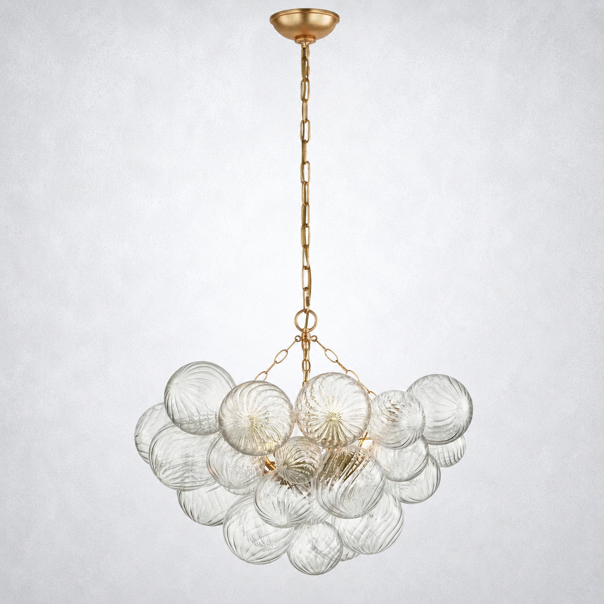 Aurum Glass  Round Chandelier 30"