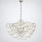 Aurum Glass  Round Chandelier 33"