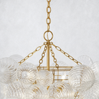 Aurum Glass  Round Chandelier 33"