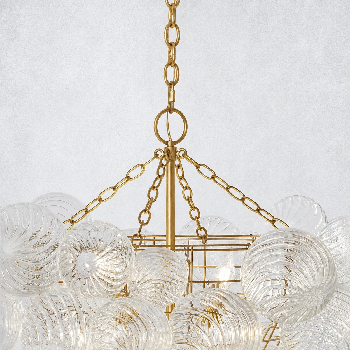 Aurum Glass  Round Chandelier 33"