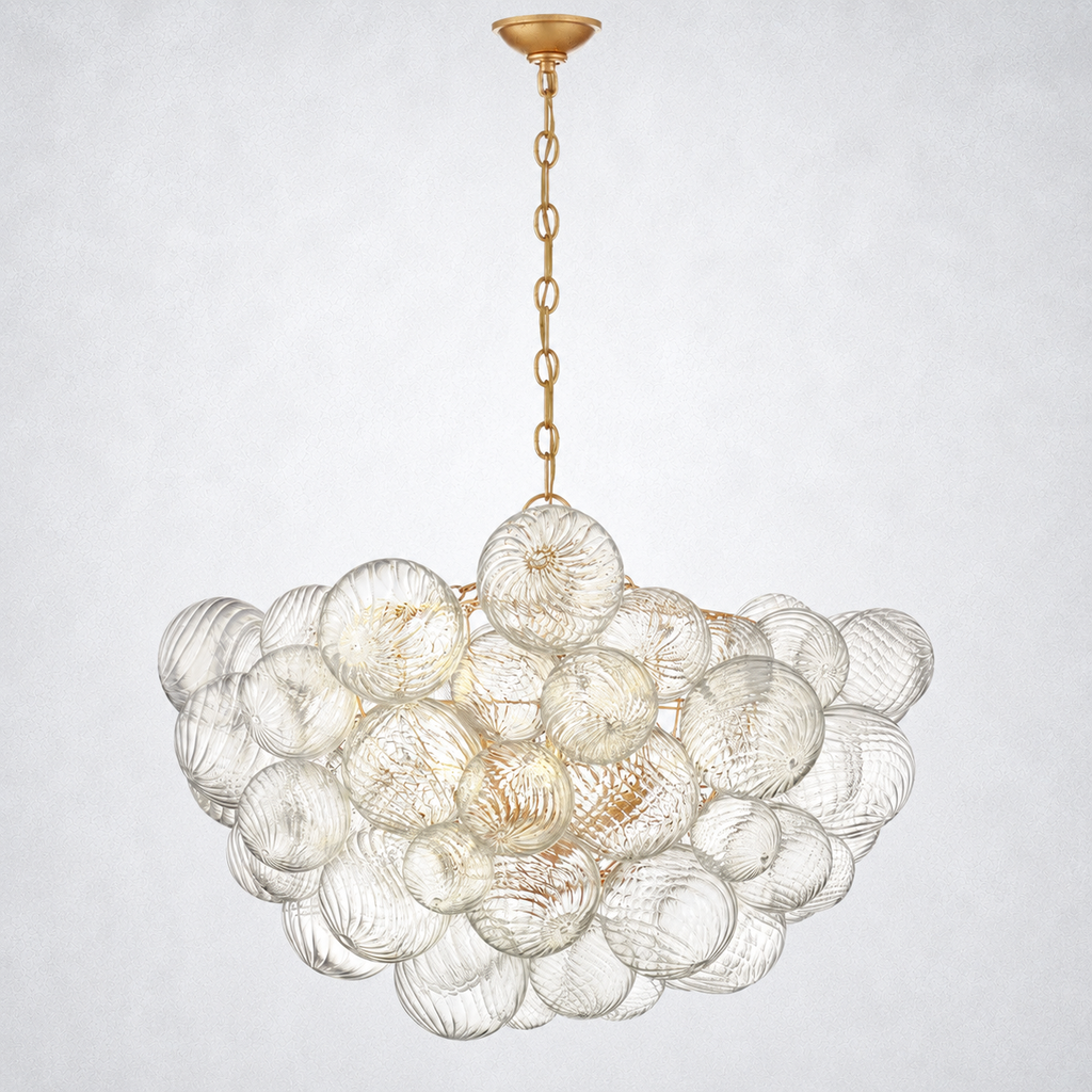 Aurum Glass  Round Chandelier 33"