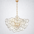Aurum Glass  Round Chandelier 33"