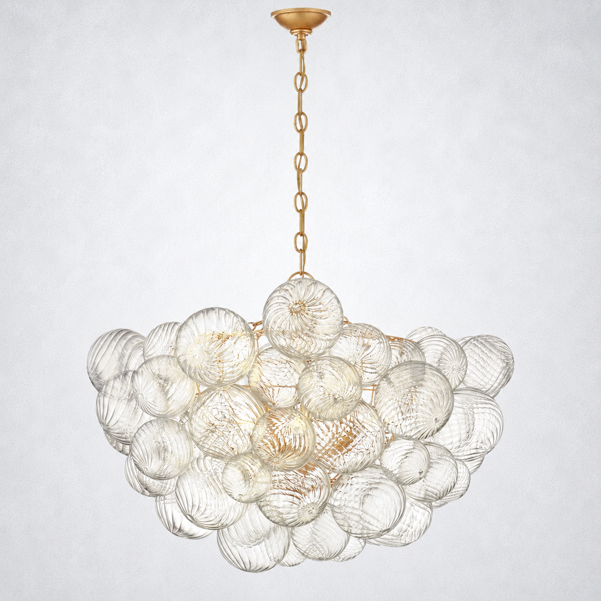 Aurum Glass  Round Chandelier 33"
