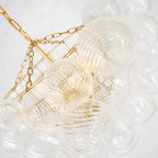 Aurum Glass  Round Chandelier 33"