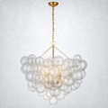 Aurum Glass  Round Chandelier 38"