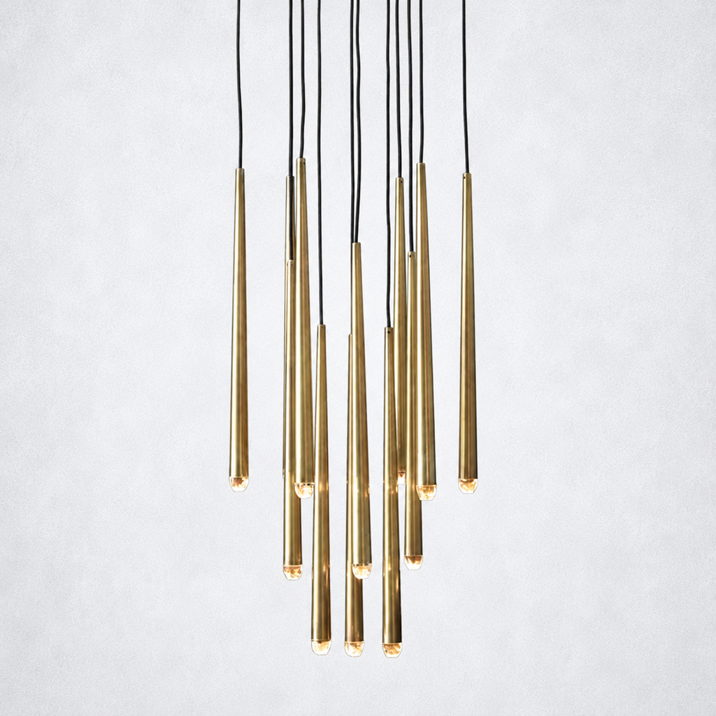 Oriel Round Tapered Tubular Chandelier 24"