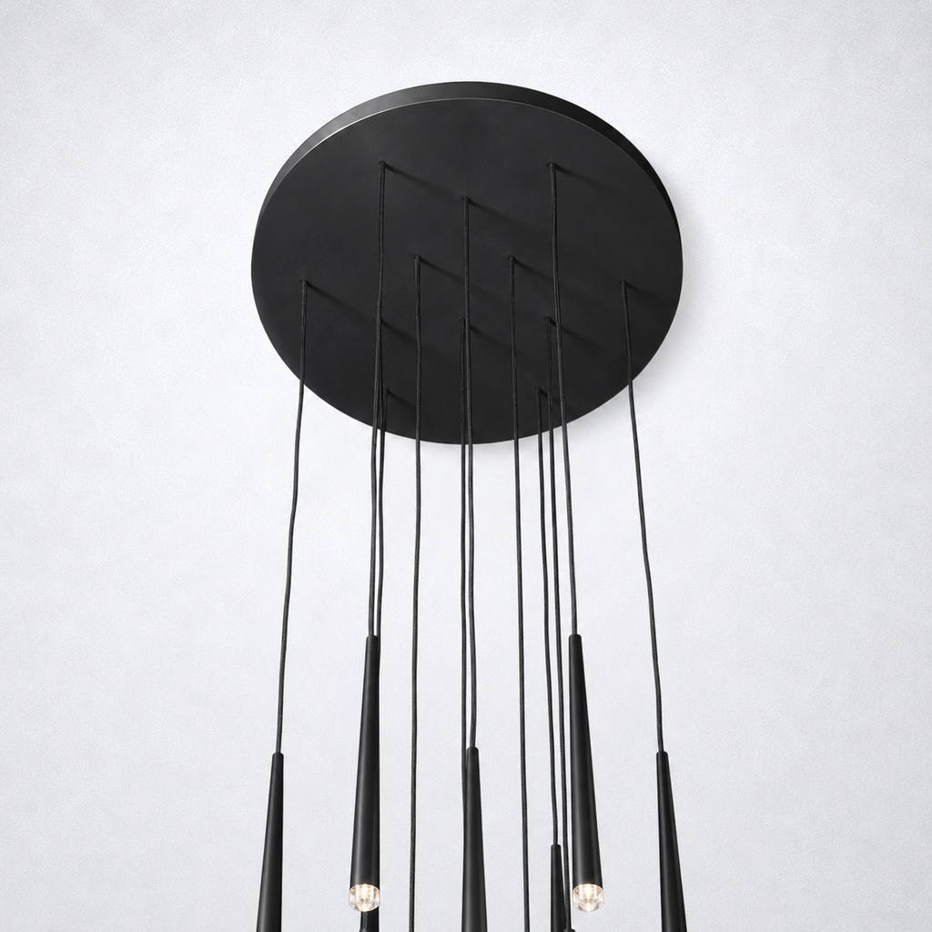 Oriel Round Tapered Tubular Chandelier 24"