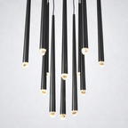 Oriel Round Tapered Tubular Chandelier 24"