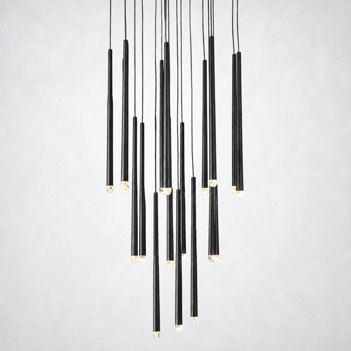 Oriel Round Tapered Tubular Chandelier 24"