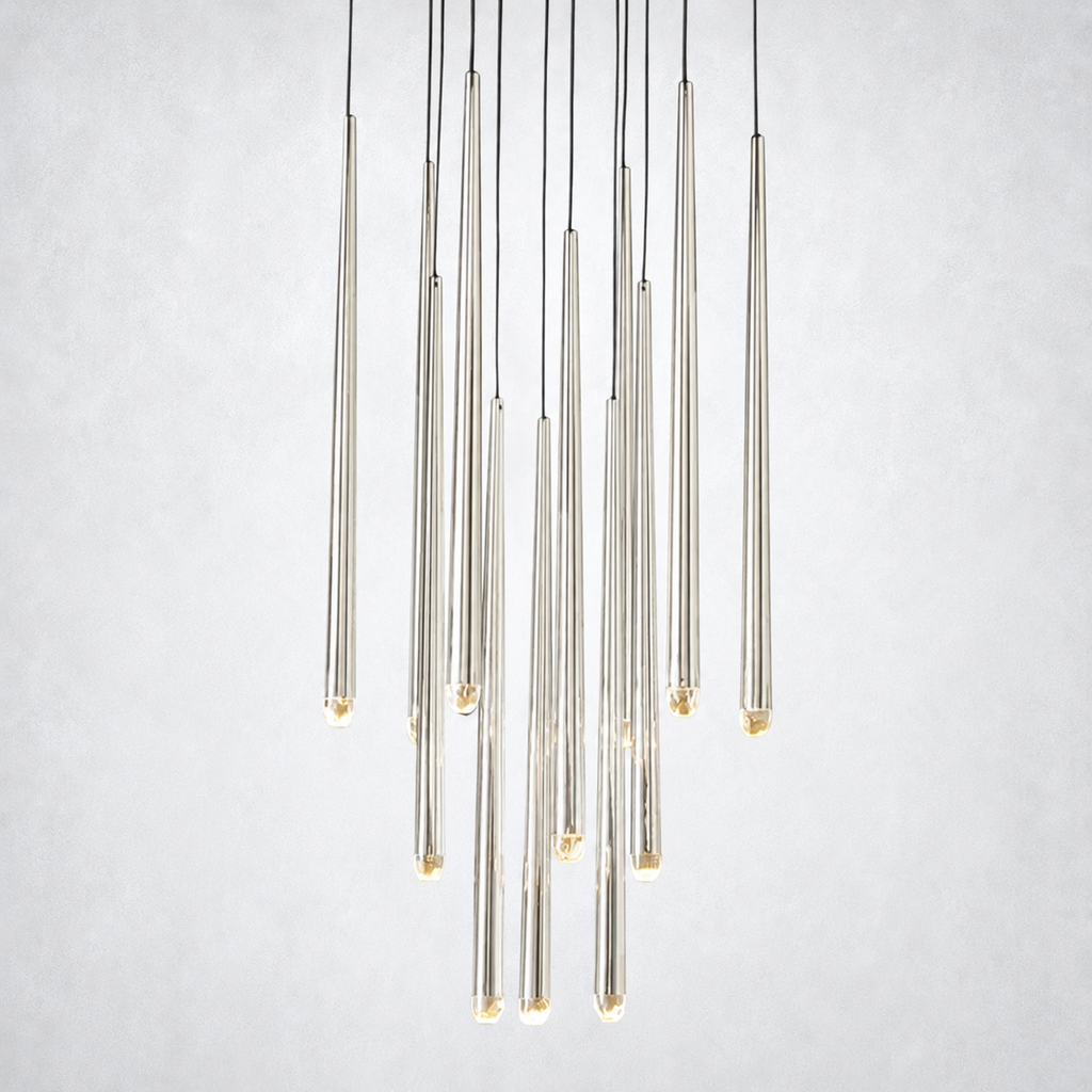Oriel Round Tapered Tubular Chandelier 24"