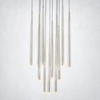 Oriel Round Tapered Tubular Chandelier 24"