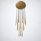 Oriel Round Tapered Tubular Chandelier 30"