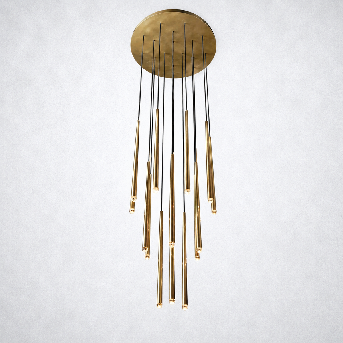 Oriel Round Tapered Tubular Chandelier 30"