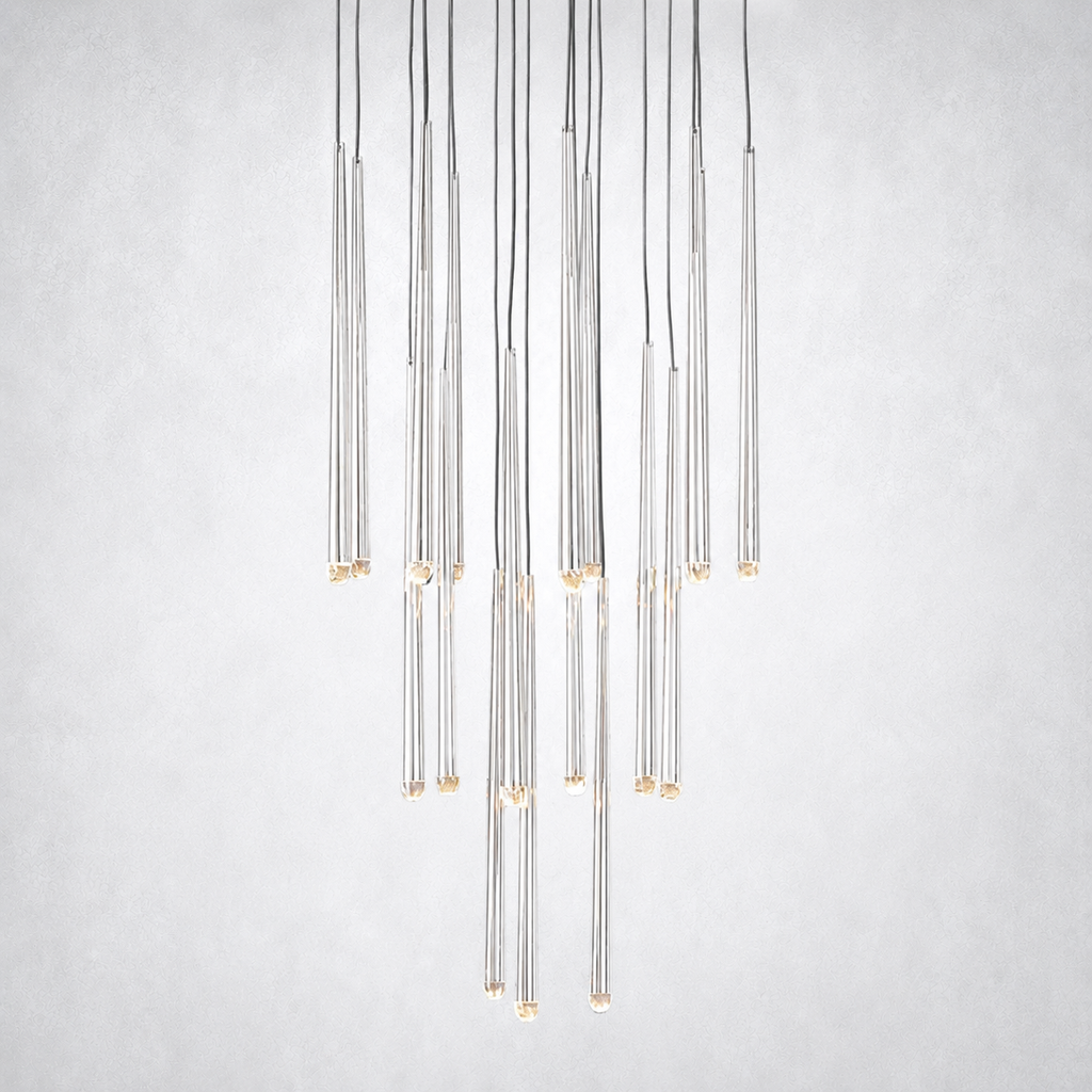 Oriel Round Tapered Tubular Chandelier 30"