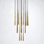 Oriel Round Tapered Tubular Chandelier 30"