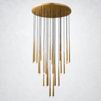 Oriel Shower Round Tapered Tubular Chandelier 48"