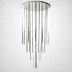 Oriel Shower Round Tapered Tubular Chandelier 48"