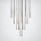 Oriel Shower Round Tapered Tubular Chandelier 48"