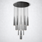 Oriel Shower Round Tapered Tubular Chandelier 48"