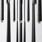 Oriel Shower Round Tapered Tubular Chandelier 48"
