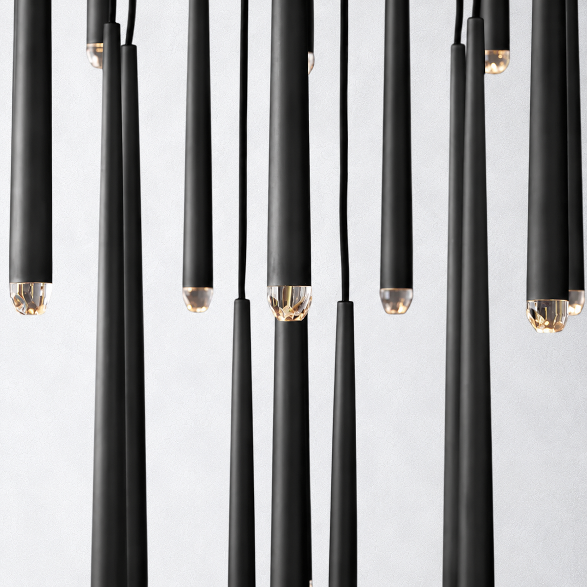 Oriel Shower Round Tapered Tubular Chandelier 48"