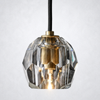 Meridian Smoke Cristal Glass Cord Pendant