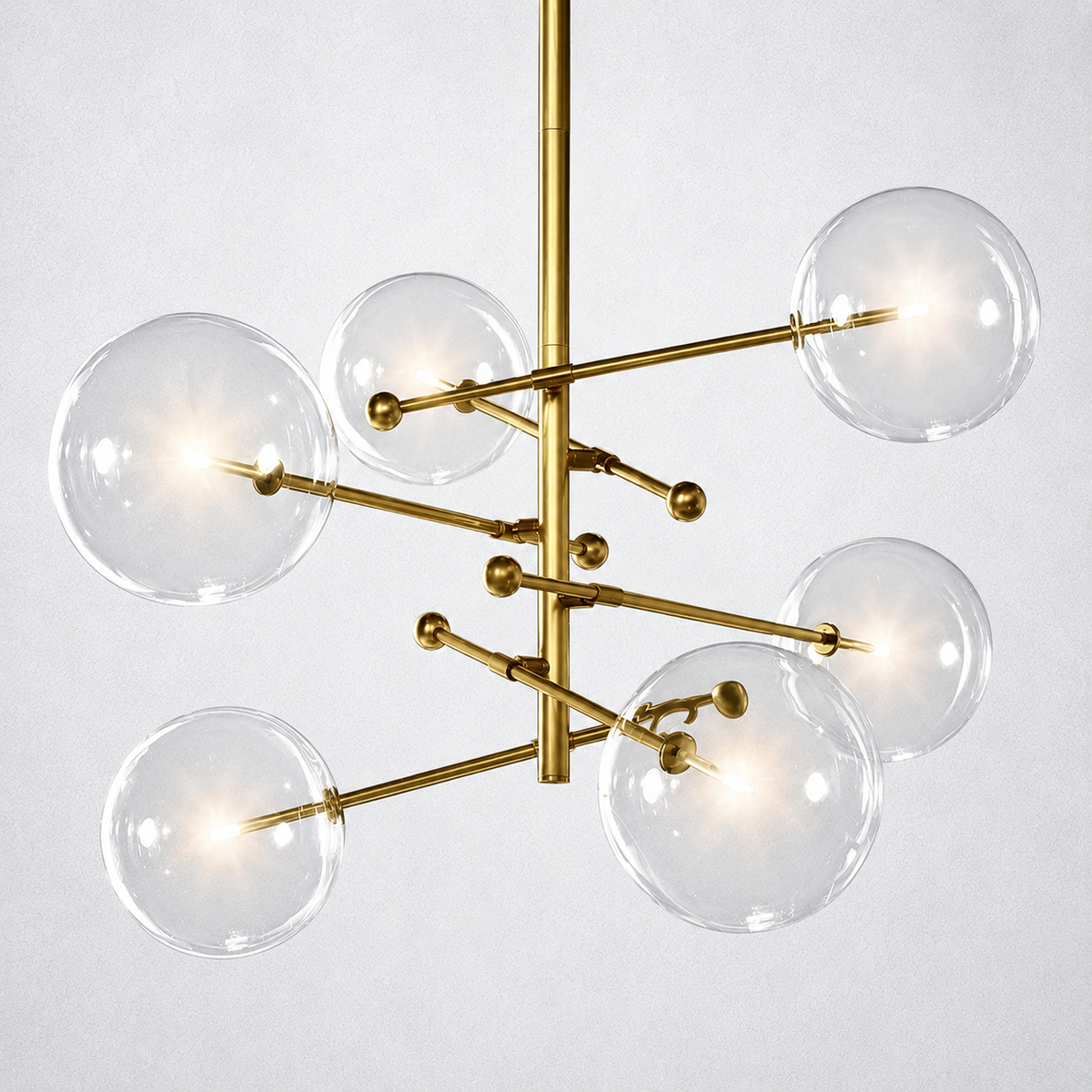 Quintara Glass Globe Pendant Chandelier 55''