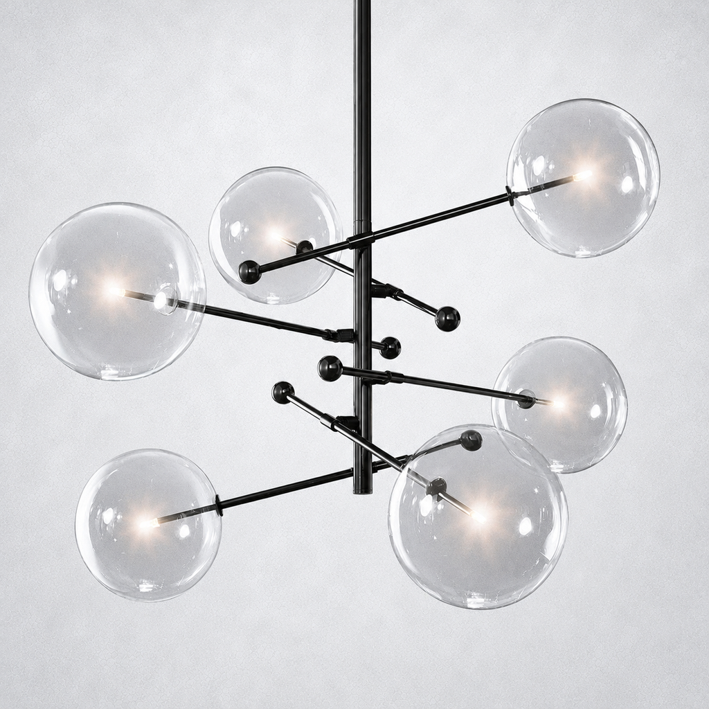 Quintara Glass Globe Pendant Chandelier 55''