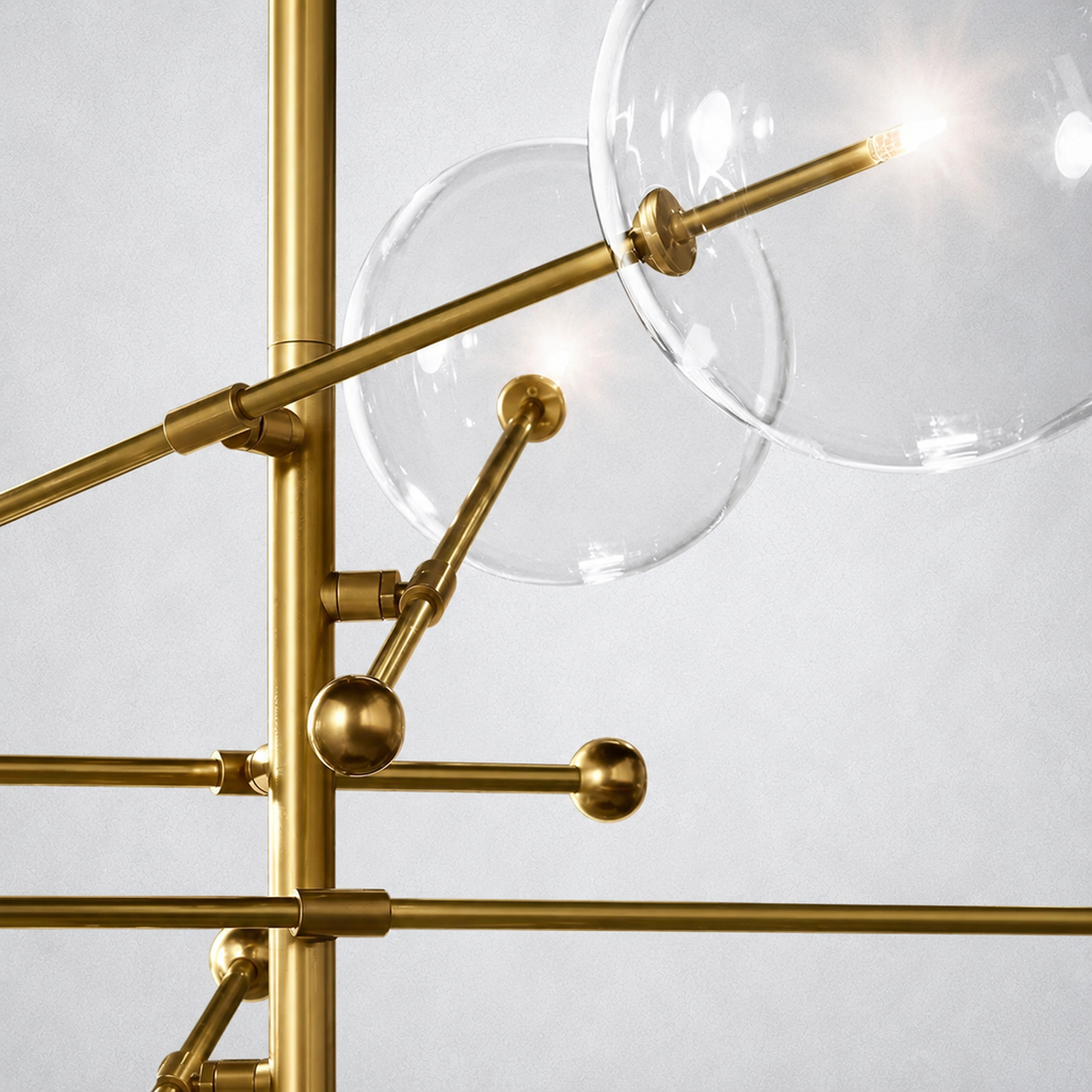 Quintara Glass Globe Pendant Chandelier 55''