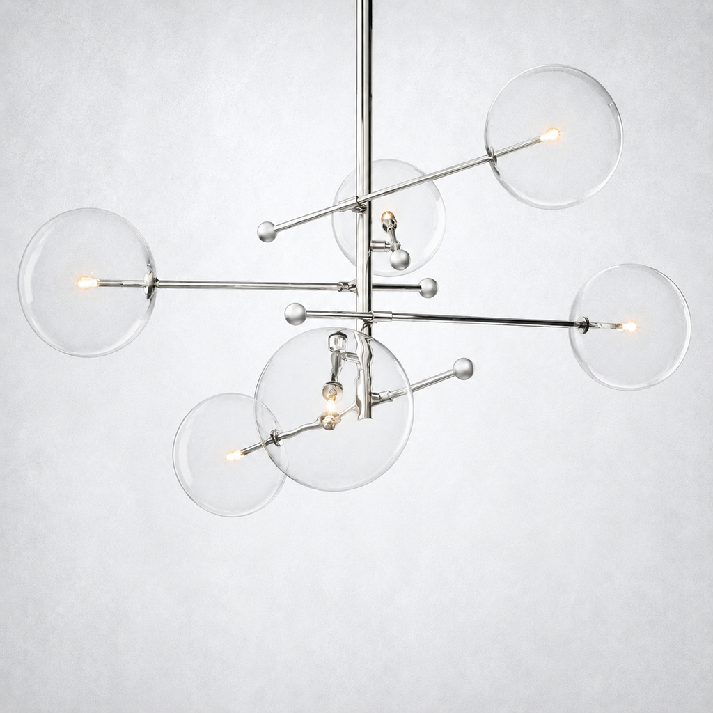 Quintara Glass Globe Pendant Chandelier 55''