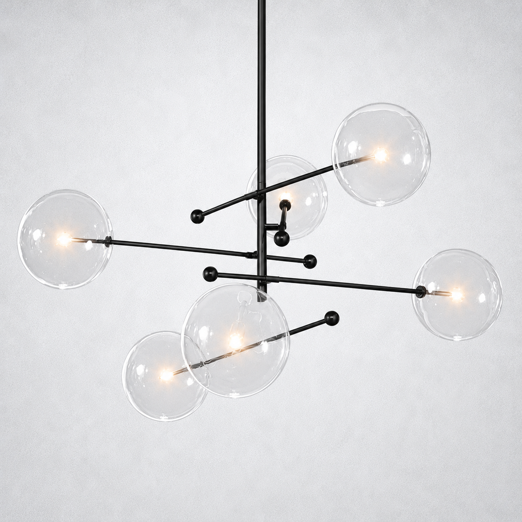 Quintara Glass Globe Pendant Chandelier 55''