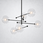 Quintara Glass Globe Pendant Chandelier 55''