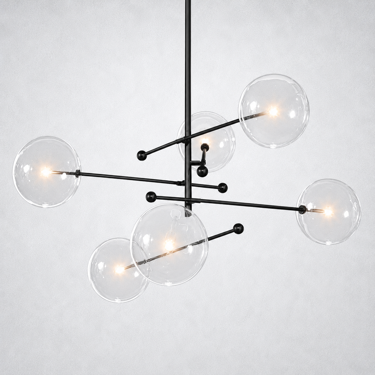 Quintara Glass Globe Pendant Chandelier 55''