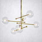 Quintara Glass Globe Pendant Chandelier 55''