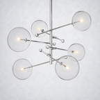 Quintara Glass Globe Pendant Chandelier 55''