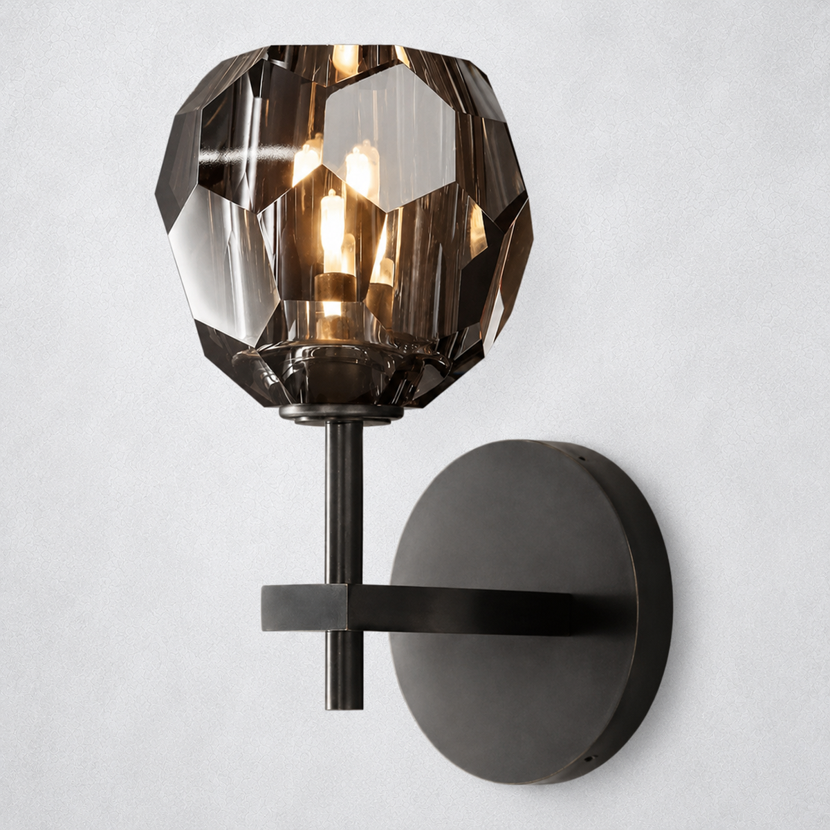 Meridian Smoke Glass Sconce